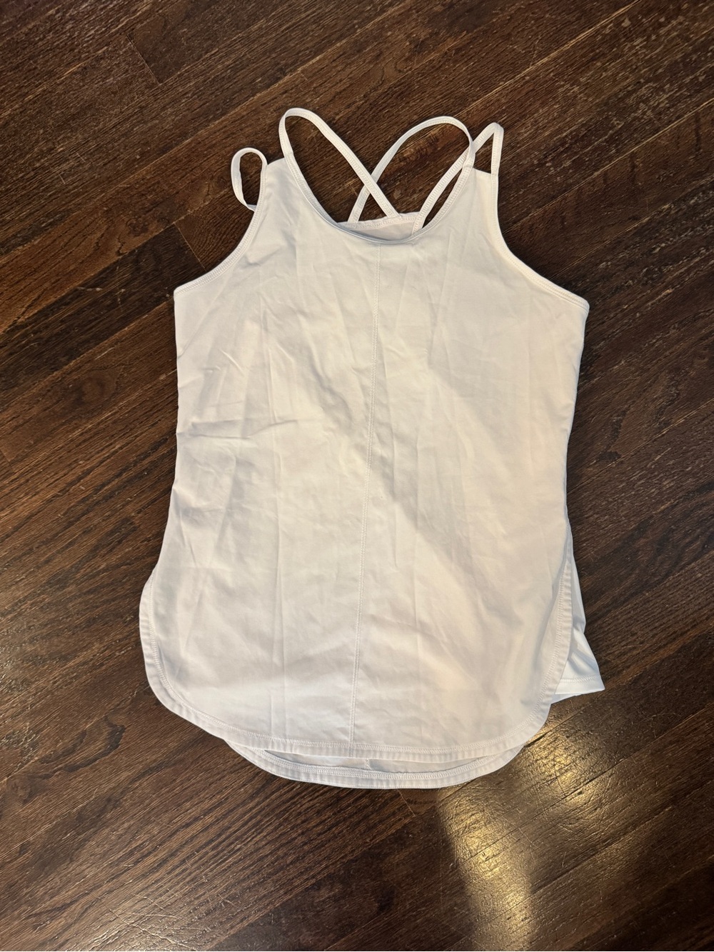 Juniors Target White Cross-Back Tank Top